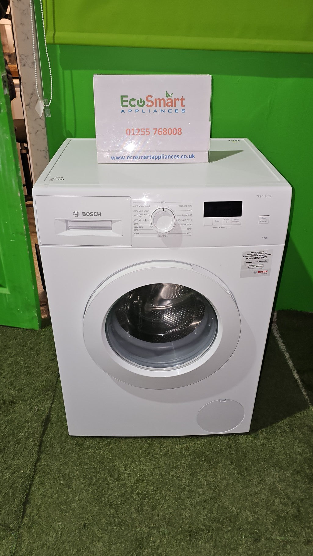 EcoSmart Appliances Bosch Serie 2 7KG 1400rpm Washing Machine 1260