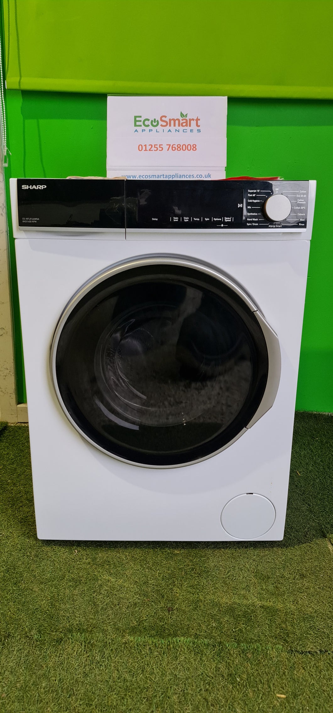 EcoSmart Appliances - Sharp 8kg Washing Machine 1400rpm New-Graded