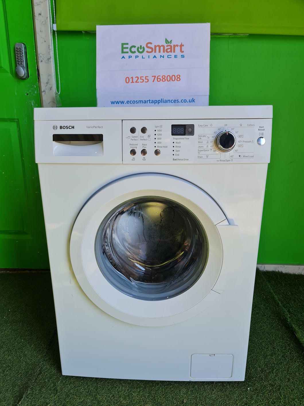 EcoSmart Appliances - Bosch WAQ283S1GB VarioPerfect 8kg 1400rpm A+++ Freestanding Washing Machine - White (1409)
