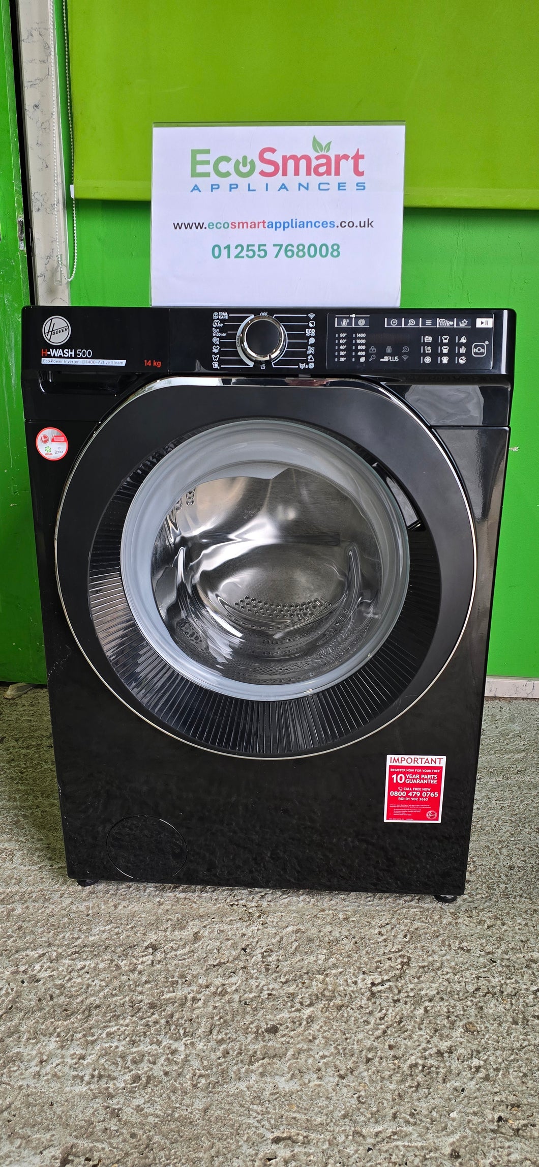 EcoSmart Appliances - Refurbished
Hoover HW414AMBCB/MG 14Kg 1400 Spin Washing Machine (1662)