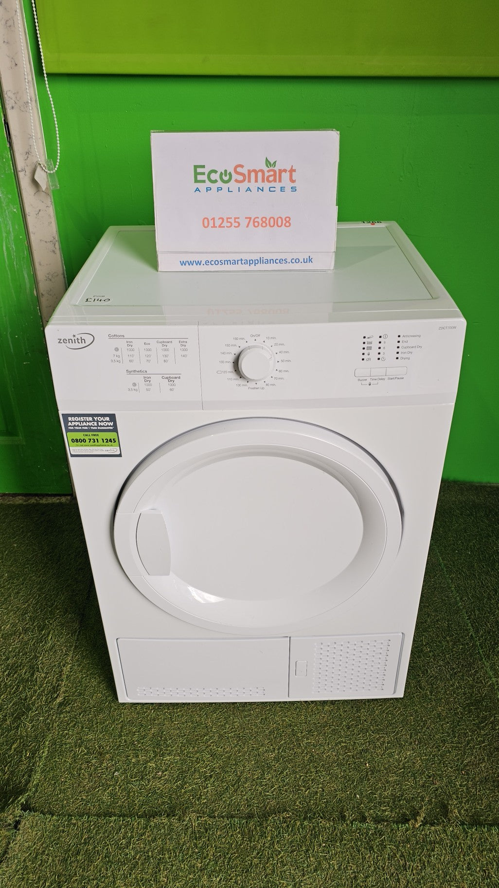 EcoSmart Appliances - Zenith 7kg Condenser Tumble Dryer (1266)
