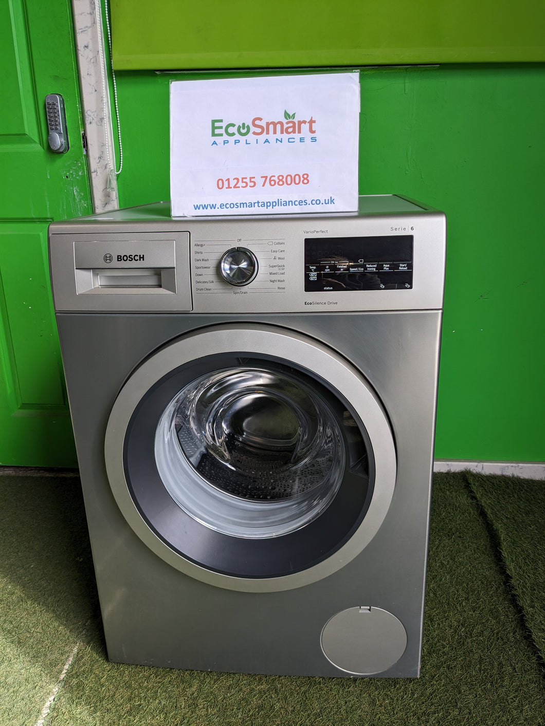 EcoSmart Appliances - Bosch WAT2840SGB Serie 6 9kg 1400rpm Freestanding Washing Machine - Silver (1372)